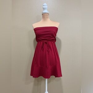 Rolla Coster Strapless Burgundy Dress